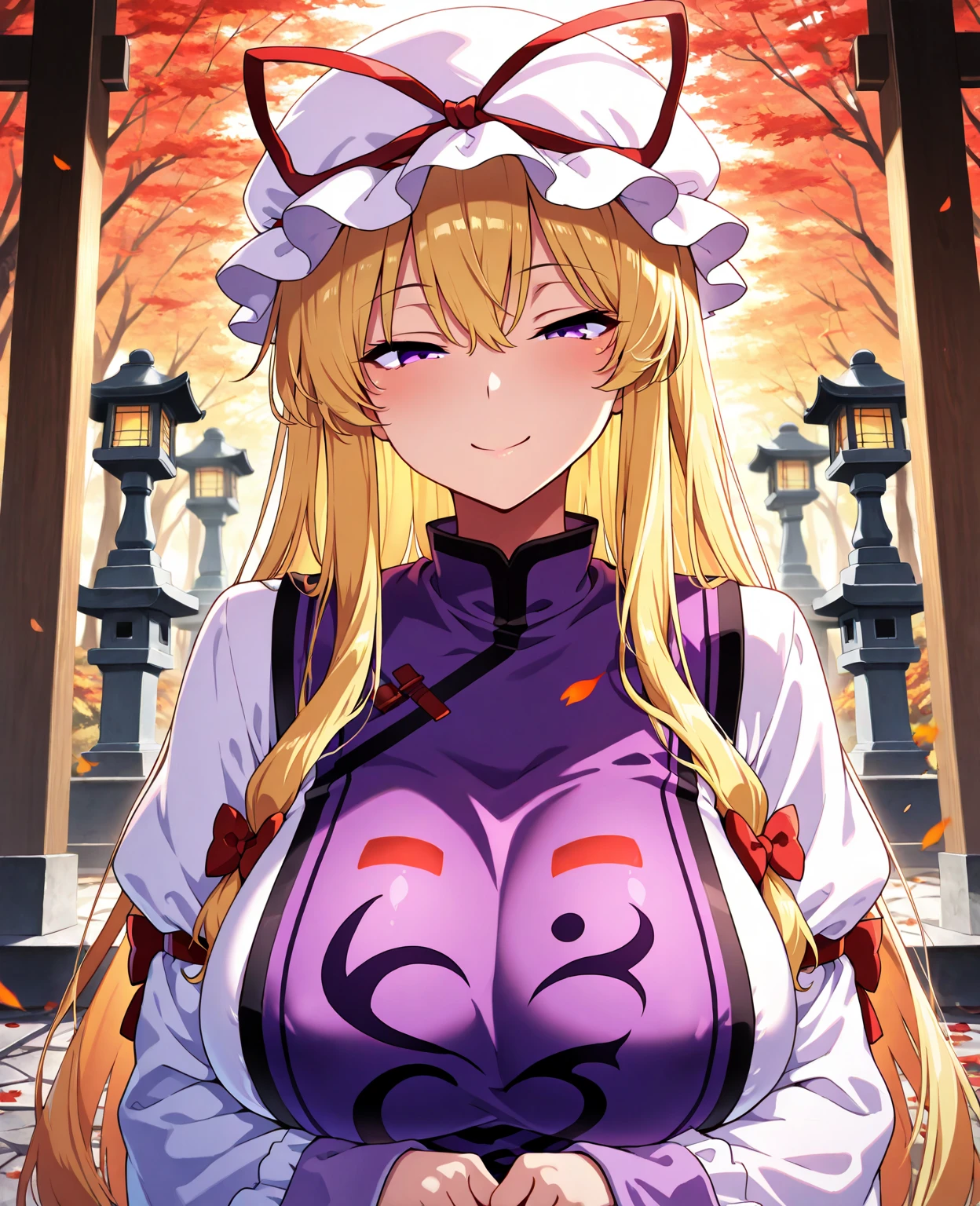 ftselenekim, pink eyes, mature female, blonde hair, hat, clothes, ftselenecas, pink eyes, blonde hair, maturefemale,cleavage, kimono, japanese clothes, moon, white clothes , big chest, smile, perfect waist, large breasts, kimono