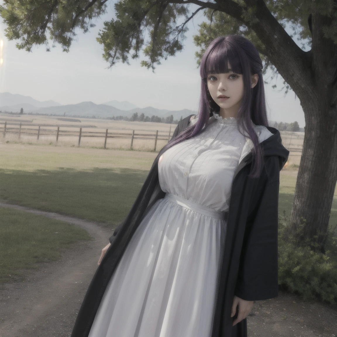 young girl, kim chaewon as a sexy young girl, full body view, fullbody, full body, kim chaewon is a girl, 1girl, forest background, kim chaewon, girl, small breast, figure, long blue hair, violet purple eyes, face front, tight pirate clothes, emotional face, make up, masterpiece, best quality,