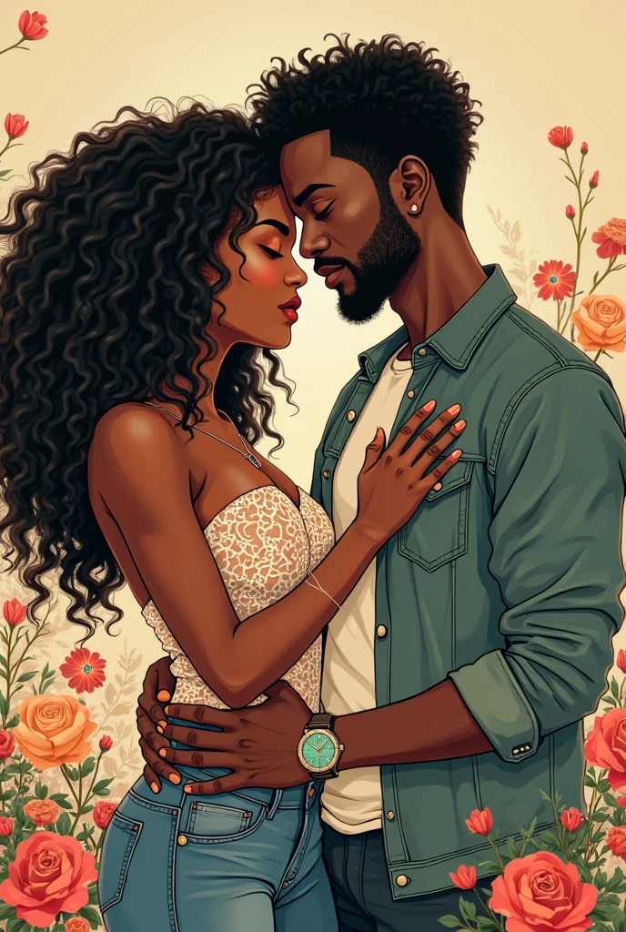 Sexy chubby hero couple completing 11 years in a relationship vinyl record cover
