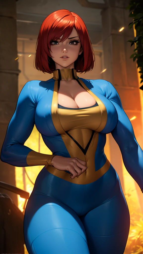 a woman in a blue leather outfit posing for a picture, extremely detailed artgerm, style artgerm, cutesexyrobutts, thicc, ig model | artgerm, trending artgerm, artgerm style, like artgerm, as seen on artgerm, in the style artgerm, glamorous jill valentine, glossy skin, shiny, muscular body, sweaty body