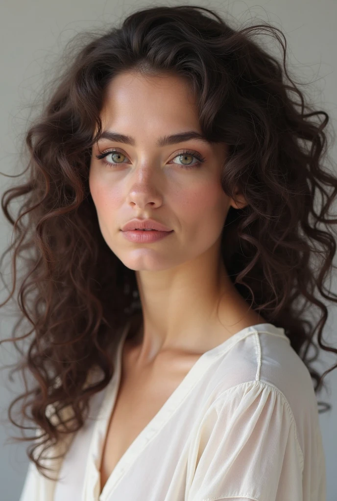Pretty beautiful brunette, Low cut, very detailed, 18 ans, visage innocent, naturally wavy hair, yeux verts, high resolution, Boss of&#39;ouvrages d&#39;art, best quality, intricate details, very detailed, mise au point nette, detailed skin, texture de peau realistic, texture, detailed eyes, professionnel, 4K, charming smile, prise avec Canon, 85 millimeters, slight depth of field, kodak vision color, corps parfaitement ajusté, extremely detailed, Photograph_\(ultra\), photographiquerealistic, realistic, Post-traitement, maximum details, roughness, real life, ultrarealistic, photorealism, photographie, 8k uh, photographie