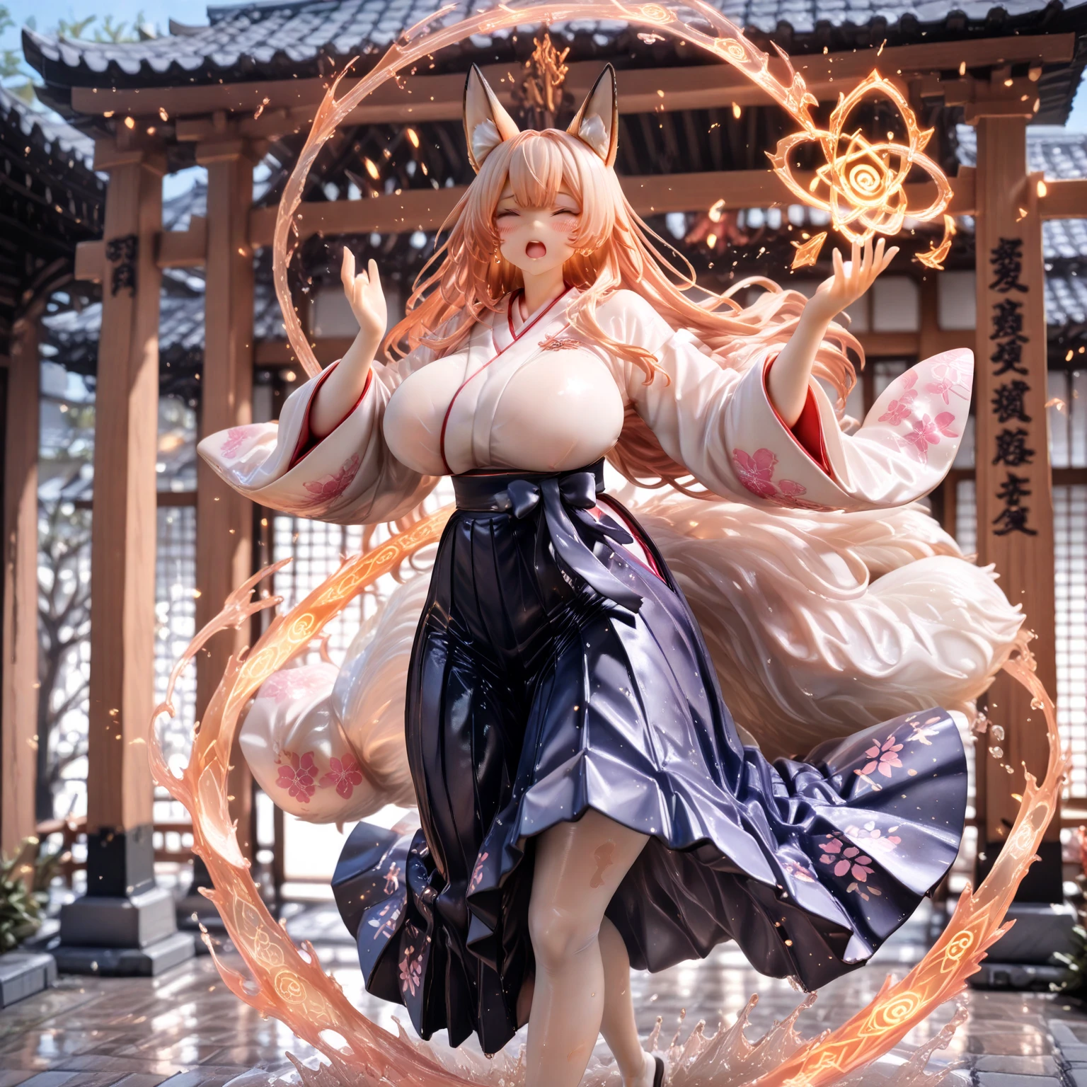 In the game, ninjas are divided into 5 levels,Each level has its own associated attributes,During battles, players can upgrade their levels in relevant ways,But many friends don't know how to operate,Then the following editor will share with players the ninja star ascension method,For details, please click on the link below。a close up of a anime cat girl streaming on the computers looking back eating a snack, anime moe artstyle, ahegao, long gray teal hair, curly hair, brown ayes, anime style 4 k, nightcore, official artwork, top rated on pixiv, anime wallaper, mikudayo, , pixiv, popular on pixiv, anime! 4 k, anime! 4k, high quality anime artstyle, white dress, white pajamas, pink bedroom, bed full of plushies, background, pink gaming chair, calm atmosphere(small young girl full body)、a baby face、Very cute、slim and beautiful、((small :1.2))、The eyes are well drawn、charming eyes、double tail、Wear jewelry and pearls around your neck,Transparent openwork、Deep V、crystal pearl、在Wear jewelry and pearls around your neck,white hair, Showing thighs, bare shoulders, showing clavicle, Yao Liu, barefoot,((whole body))、painful posture
