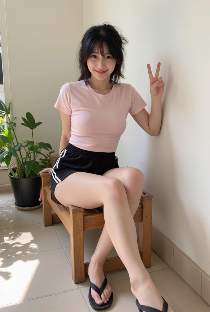 woman、smile、Age 35、Underwear light pink、
garden、grass、
（sleep)
（Spread your legs outward from your body)
（Spread your legs)
So cute, her hands are behind her head or at her sides