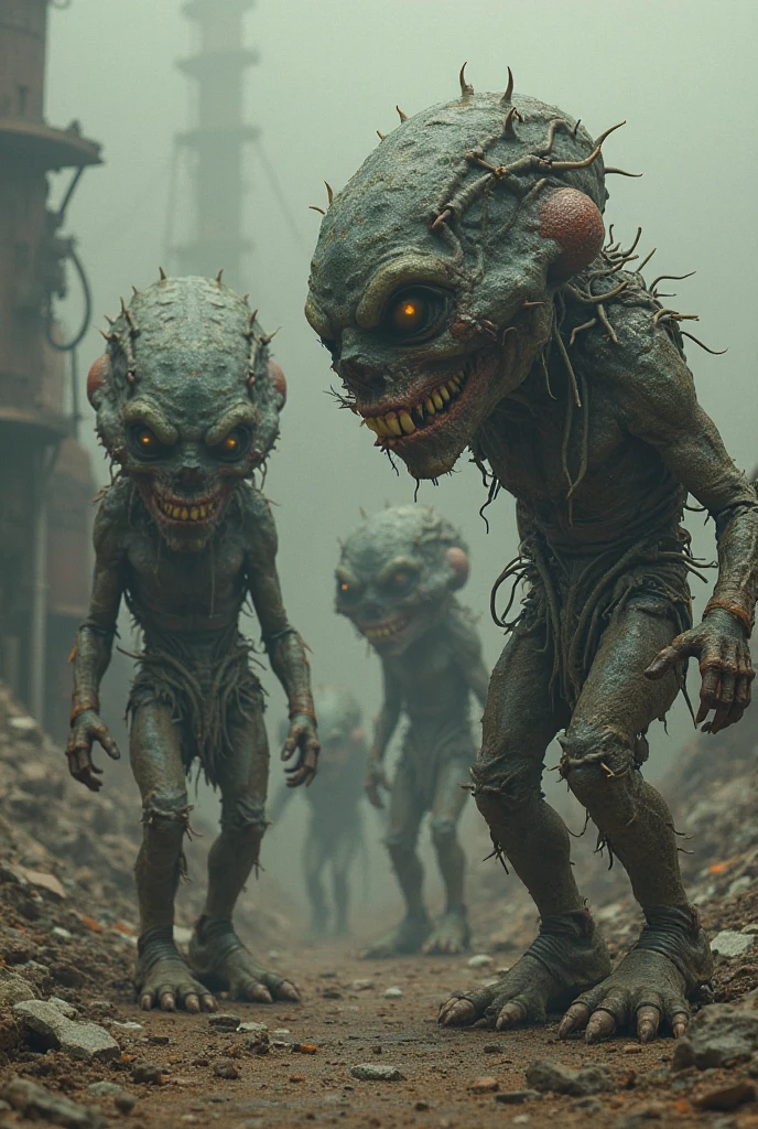 (3D rendering:3.1) in (medium full shot:3.1) of lot of characters from (metal hurlant magazine:3.1), inspired by Zdzislaw Beksinski and Greg Rutkowski art, barbarian warriors in battles against space creatures, monsters, daemons, aliens, mutant, with explosions, smoke and fire (with Creepy, Sci-Fi, Fantasy and Horror:2.9), directed by Ridley Scott (Cinematic:3.1), horror movie, horrified, terrified, insane, disgusting, disturbing, Impactful, cgsociety, hyper-detailed, digital illusions, cyberspace, photorealistic, arts visuals. Ultra detailed, RAW photo, artstation style, concept art, (masterpiece:2.9), 8k, realistic textures, (3D rendering:3.1)