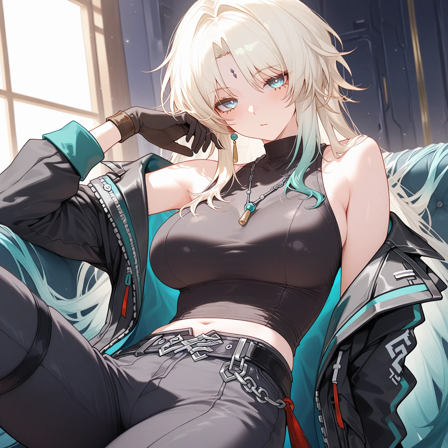 (masterpiece:1.2), best quality,PIXIV,
1girl,1girl, breasts, solo, animal ears, large breasts, cleavage, long hair, blue eyes, thighhighs, looking at viewer, white hair, thigh strap, dress, covered navel, animal ear fluff, blush, black thighhighs, black dress, sitting, single thighhigh, thighs, very long hair, closed mouth, cat ears, gloves, collar, heart, bangs, extra ears, black gloves, cleavage cutout, pelvic curtain
 <lora:sketch style_20230721202436:0.9>