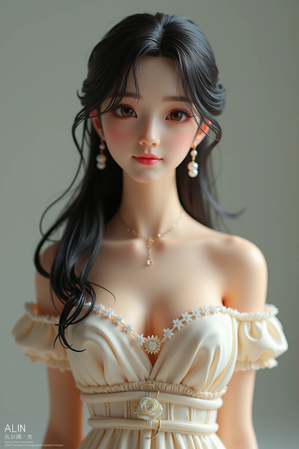 One girl,night, Upper Body,close, 8k, RAW Photos, Highest quality, masterpiece,Realistic, photo-Realistic, Mid-chest、high resolution、Ultra delicate、Big eyes、Luxury Dresses