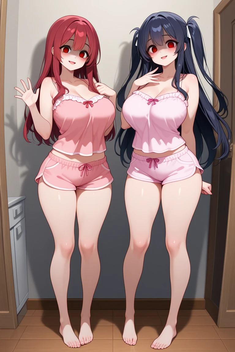 natta、a room、bet、Underwear、thighs thighs thighs thighs、big breasts、Red hair、Hair long、tight eyes、Smiling smile、