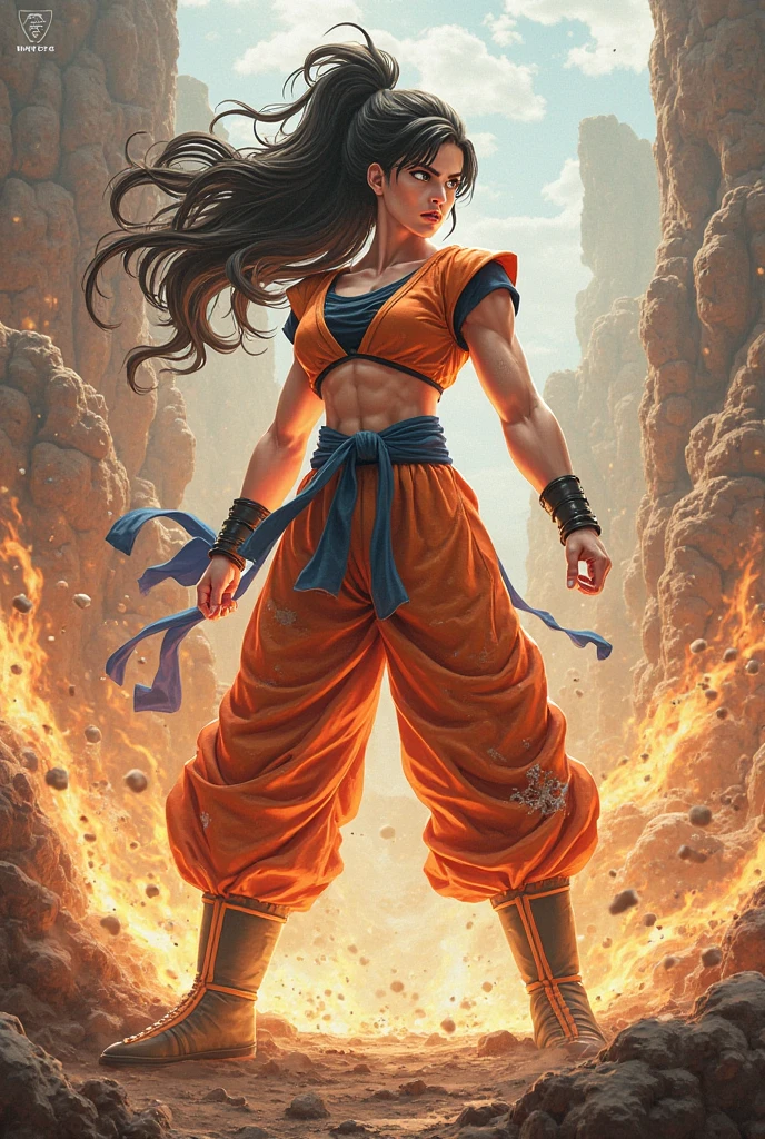 Busty and booty milf female black goku