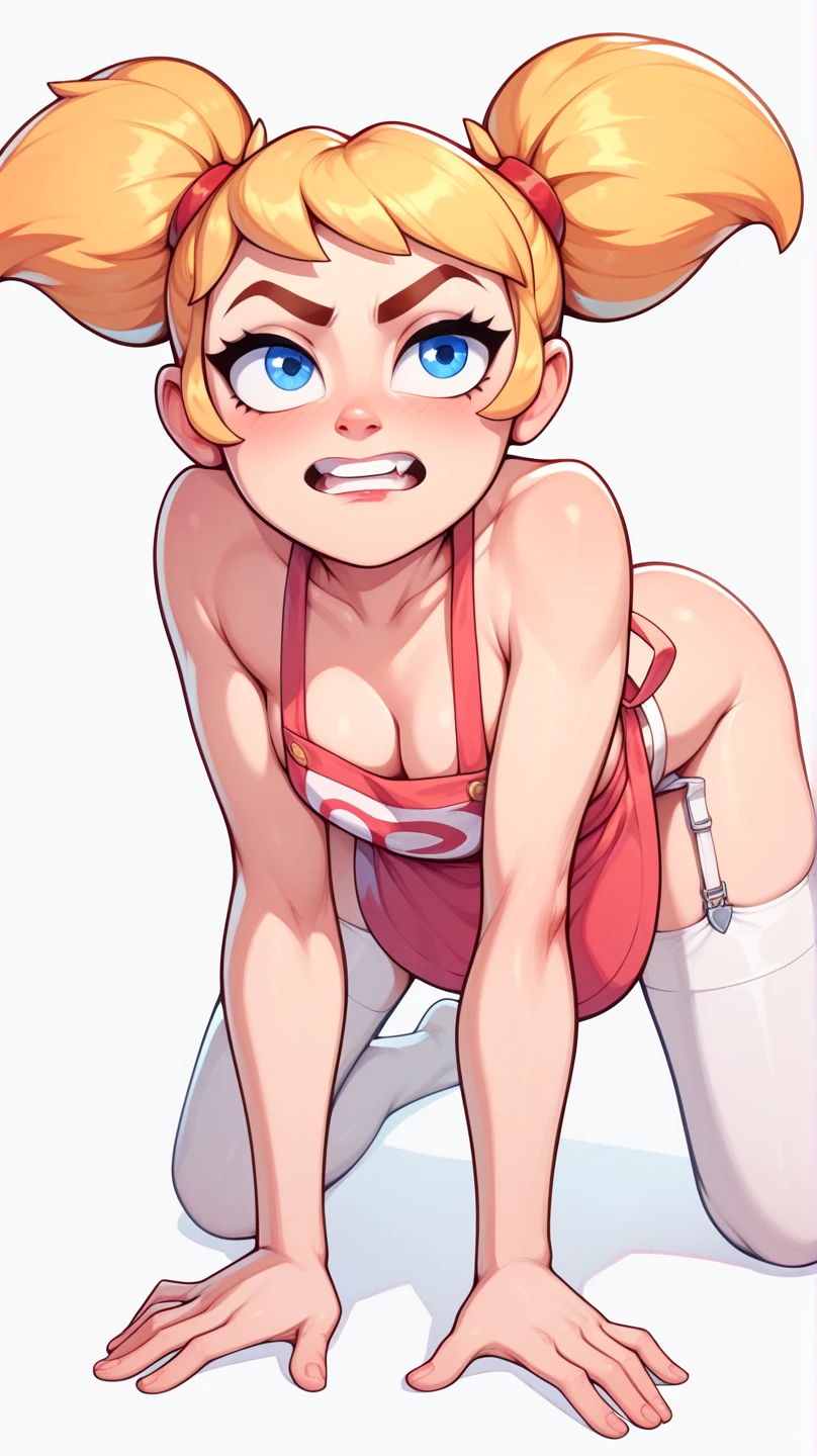 Tinkerbell on all fours in dental floss