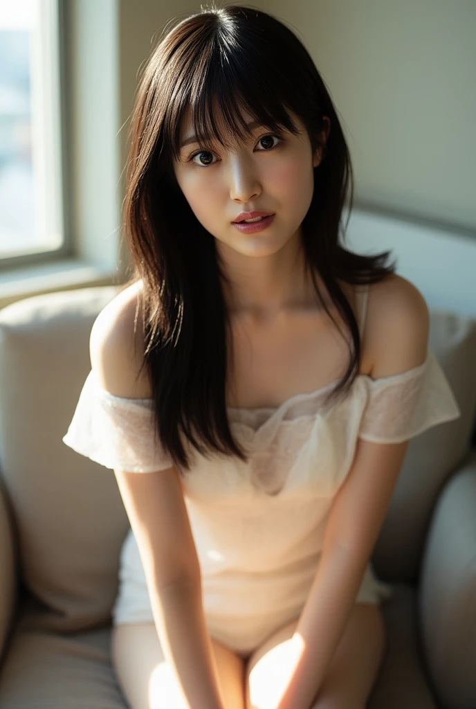 topless、bottomless、Naked、No clothes、Big eyes、Big black eyes、Drooping eyes、Completely naked、topless、beautiful breasts、normal breasts、bottomless、All naked、naked、No underwear、not wearing anything、short bob、loose curly hair、I was injured、bleed、endure the pain、A painful look、It hurts、I was scared、It was scary look、はAre crying、Are crying、I'm crying、It was scary、trembling、alone, idol face,cute、Japanese、 delicate girl, Frank, Sophisticated, thin arms, innocent eyes, cheek, shiny pink lips、Keep your lips open、depth of field movie light、blurred background、目 focuokeh dof、professional lighting、soft light、(NSFW:1.1)、bodice subian、beautiful feet、asuka saito、body photo、standing、standing、injury,bleed、bodice subian、It was scary、はAre crying、I'm crying, on body,,standing、 masturbation, juice,saliva trace,body fluid、A painful look、hold back defecation、leaking、thin、traces of being attacked、