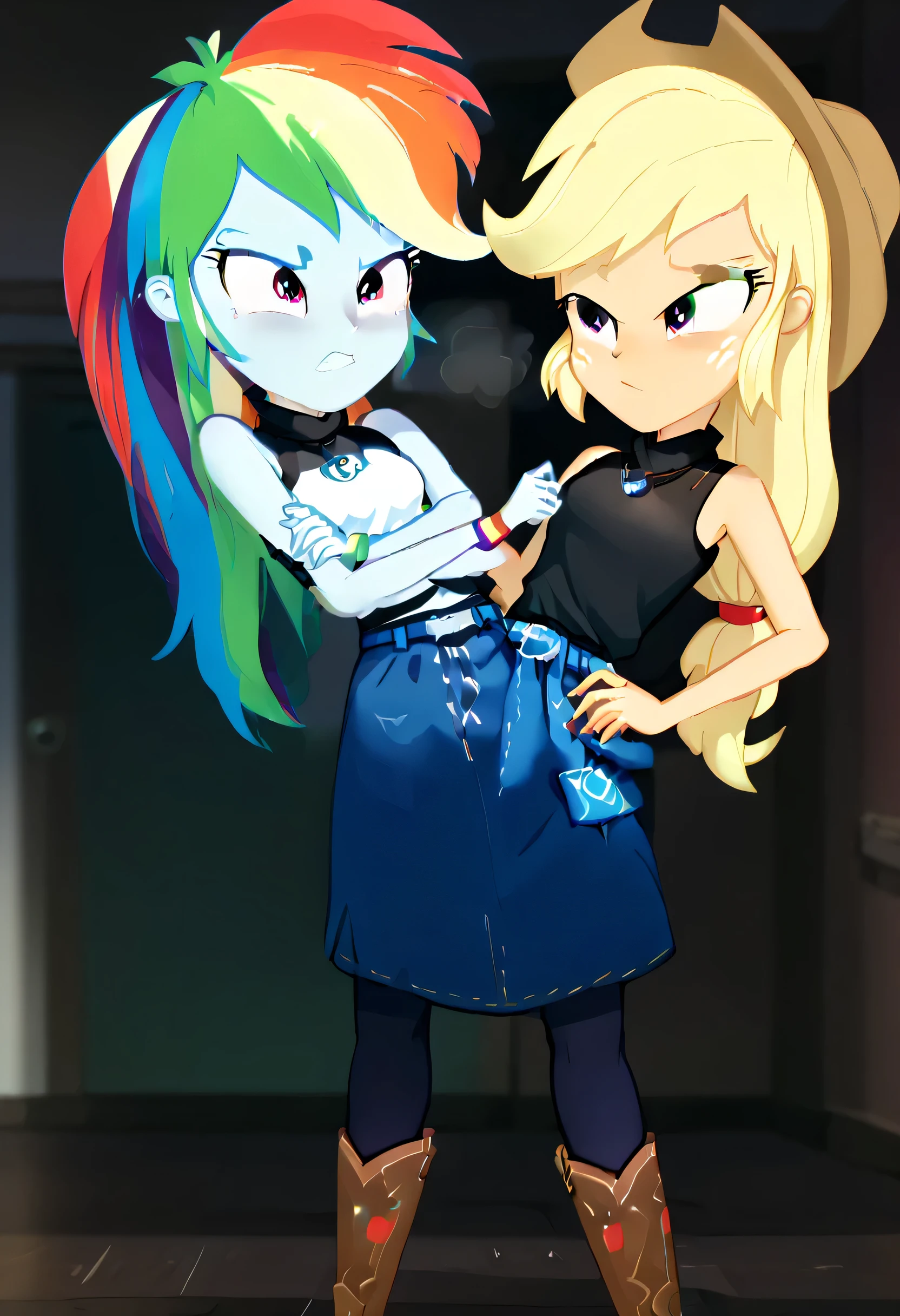 upskirt, duo focus, equestria girls, blushing, sunset shimmer, bra, underwear, grin, evil smile, erection, smiling, butt, clothes, maid, black panties, underwear, sunbutt, show accurate, vector, male pov, tenting, crotch big bulge, big erection in pants, offscreen male character