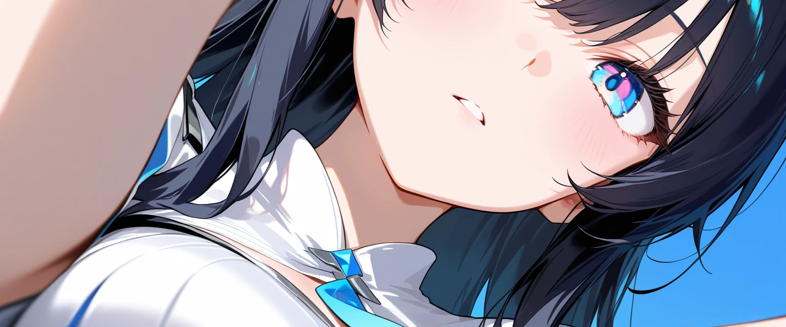 1 girl, long hair, black hair, straight hair, short bangs above brows, blue eyes, , white shirt, pleated skirt, embarrassed, blush,
BREAK (masterpiece), (high resolution 8K), cinematic lighting, professional lighting, detailed eyes and face, detailed body,
BREAK , licking penis, sout tongue, 1 boy, (NSFW:1.2),