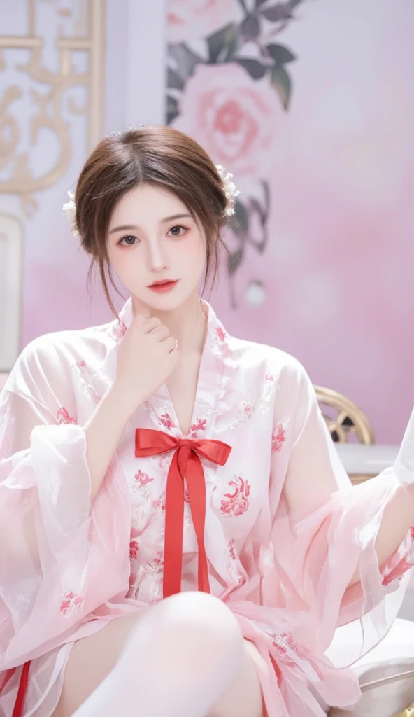 a close up of a woman laying in bed with a pink bra, japanese model, young sensual gravure idol, young pretty gravure idol, realistic young gravure idol, realistic sensual gravure idol, young gravure idol, sophisticated gravure idol, 奈良美智, young skinny gravure idol, beautiful asian girl, oppai
