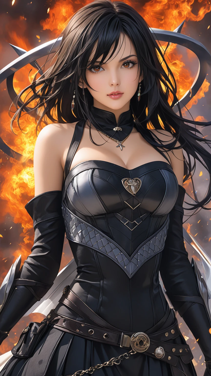 Mulher dragao de cabelos negros