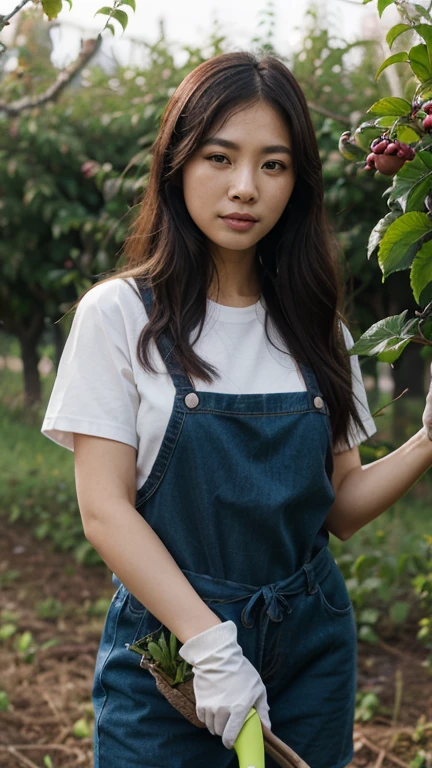 DEN_kimberly_delgado,
(in a giant glass green house filled with exotic flowers and plants wearing overalls and a bandana walking through the flowers, arboretum, green house, glass, plants, flowers:1.2),
bokeh, f1.4, 40mm, photorealistic, raw, 8k, textured skin, skin pores, intricate details <lora:epi_noiseoffset2:1>, epiCRealism <lora:ClothingAdjuster3:-1>