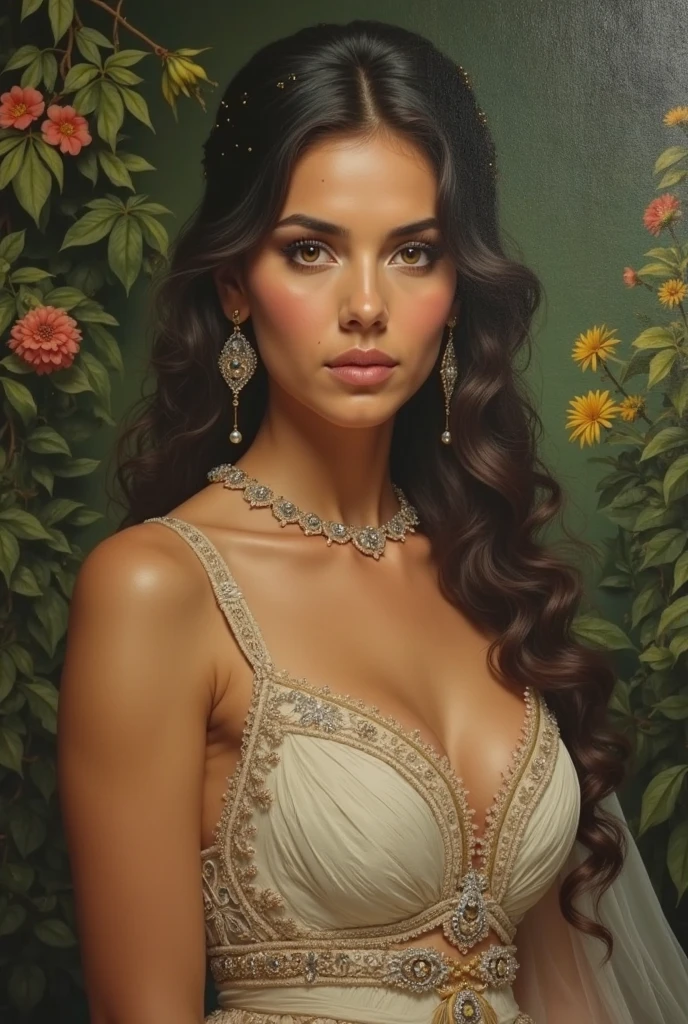 Best quality, masterpiece, ultra high res, (photorealistic:1.4), raw photo, Ancient Roman ruins, landscape in the style of Poussin, A smile, Sweet and seductive appearance. Caravaggio's paintings Chiaroscuro of Caravaggio Hair disheveled in the wind, Two women frolicking, Cute smile, Expression of ecstasy, A sexy, erotic, she flaunts her curvaceous figure in a stunning bespoke bright Red silk satin dress, showcasing her adorable smile and tantalizing cleavage, perfect hands, Soft light and shadow, beautiful detailed eyes, beautiful detailed lips, extremely detailed eyes and face, platinum colors scheme, smiling in a confident, gentle smile, beautiful detailed glow, detailed, professional, ultra-detailed, intricate details,