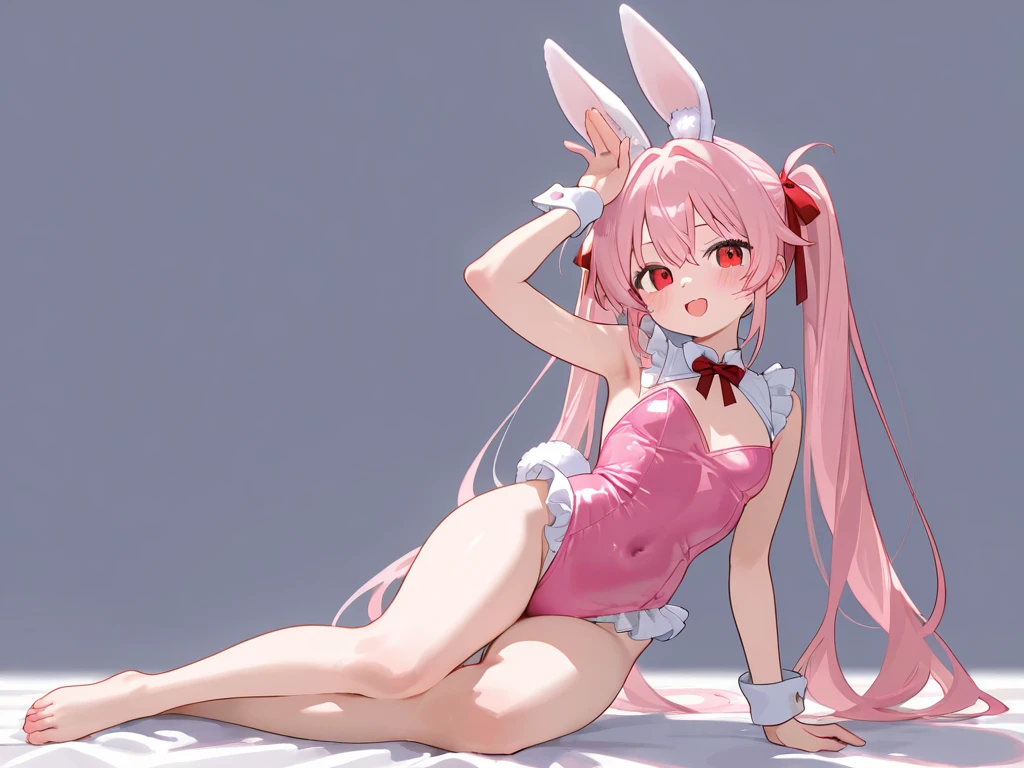 (High resolution), (32k), (very very detailed), (best illustrations), (beautiful and delicate eyes), (highest quality), (Super detailed), (masterpiece), (A detailed and delicate face), alone,Highly detailed face and skin texture,fine eyes,spread your legs、very shy、blush、spread your legs,advanced details,(dynamic pose),1 female, long hair , long legs、open crotch、 (camel toe),(((big )))、Exposing genitals without wearing pants,protruding pussy ,cocked ass,I grew up sexy、(((Sheer Bunny Girl)))、best style、pink nipples、Transparent pink nipples、(A flower decoration on the head)、Beautiful woman、pink sky、pink clouds、pink flowers、 Pink hot spring、pink water all over、pink light、pink sky間