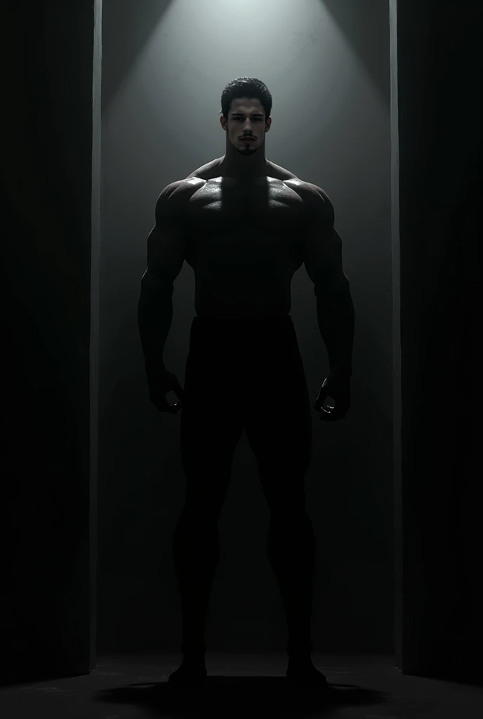 A handsome, hunky man, standing straight, saluting, hypnotized and fully naked
