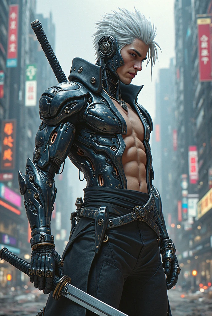 (extremely detailed CG unity8k wallpaper) | game_cg | masterpiece | best quality | illustration | {High resolution}|exquisite painting|aesthetic painting|high detail, beautiful and detailed eyes, perfect eyes, delicate face, delicate skin, delicate perfect nose, delicate perfect mouth, delicate perfect face, exquisite perfect body, in this cyberpunk world, a young and handsome Chinese male model, wearing a thong standing on top of a towering building. The golden ratio of his body is flawless, and the tattoos sparkle in the sun and attract everyone's attention. His whole body was already soaked. The wind blew through his thin body, brushed his belly, and his ears sparkled. He has a glowing nipple stud on his chest that makes him even more unique and charming.