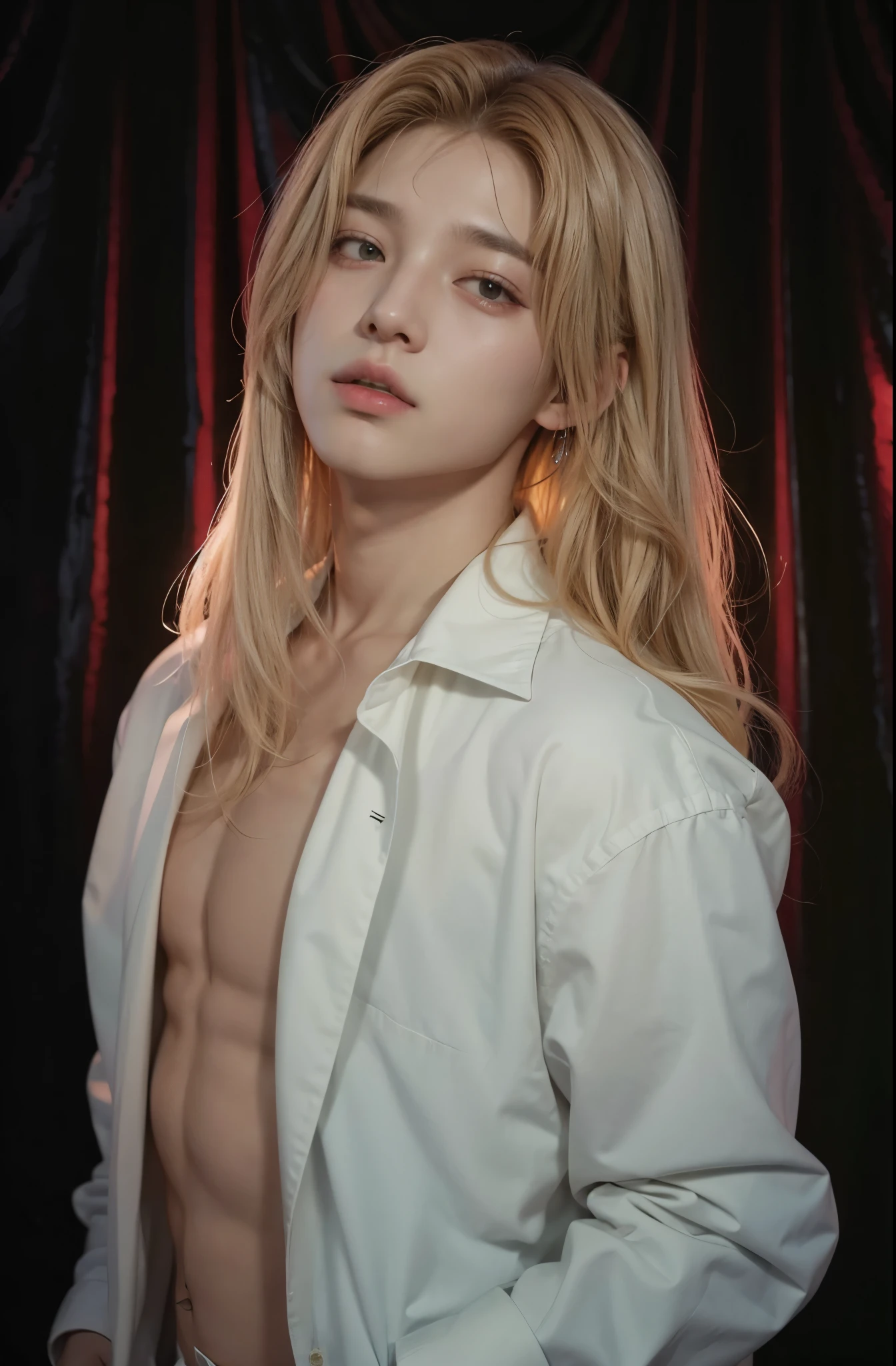 8k, Masterpiece, high quality, Young guy, good proportions, maravellous, androgynous prince, ulzzang, blonde hair, cabello rubio, blonde hair, asian, asian boy. Bunny suit