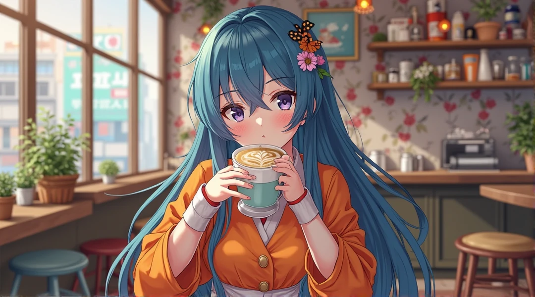 score_9, score_8_up, score_7_up, cute girl, listening to music, beautiful, magical eyes, headphone, chilling, serene, coffee cup on table, window, light path, zPDXL, <lora:MJ52:0.5>, <lora:detailed_notrigger:0.5>, <lora:d3t41l3dXLP:0.6>