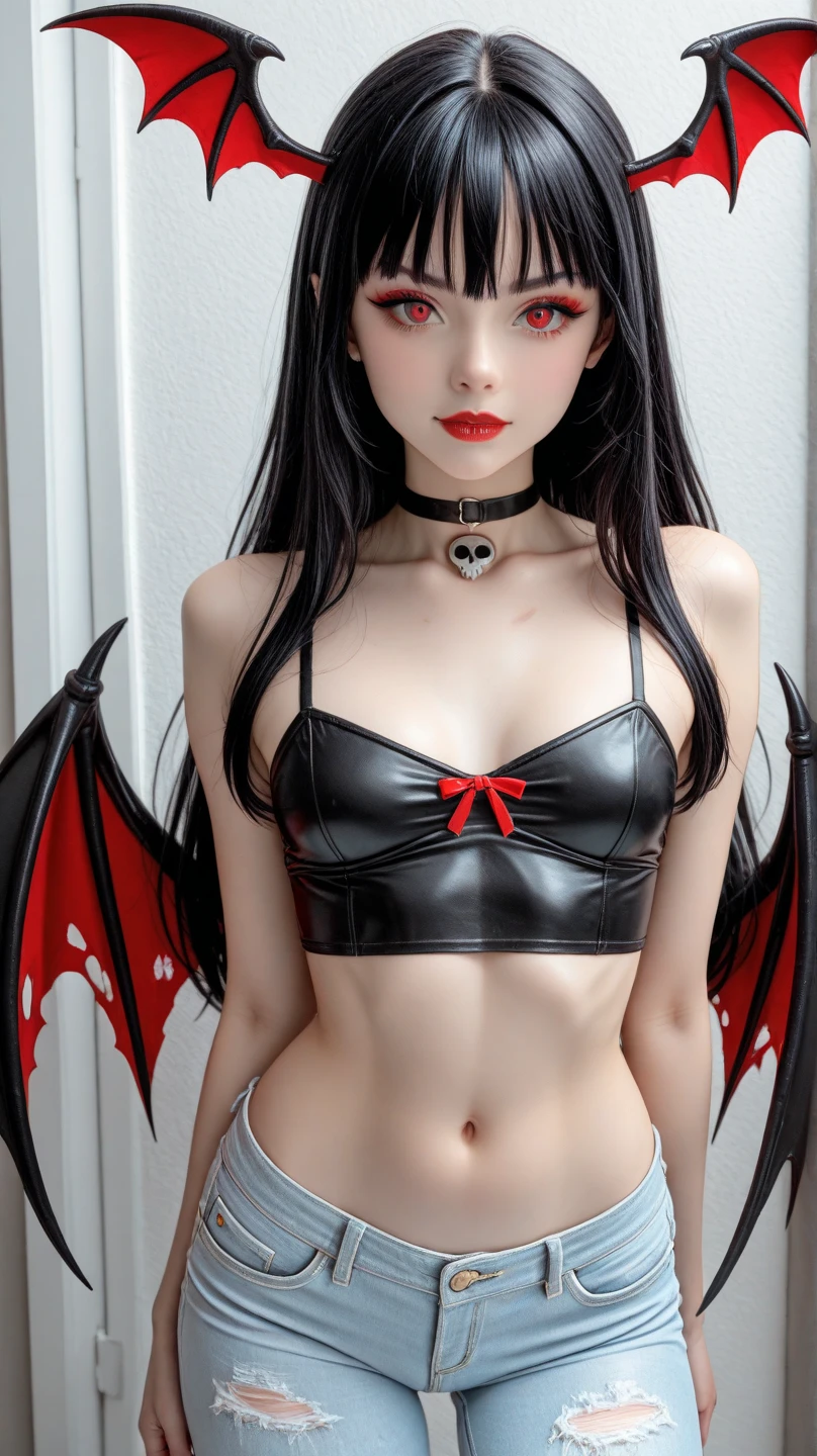 Fine matte paint,Skeleton Dark Angel, Haunted castle with large wings, Fill the drawing table with a knife,terroral,uncanny,horrid,secret terror,tentaculata,grape trees,The eye,uncanny valley effect teeth,all fours,Critters,Blood Moon,Sharp fangs,vampire tooth,Blood