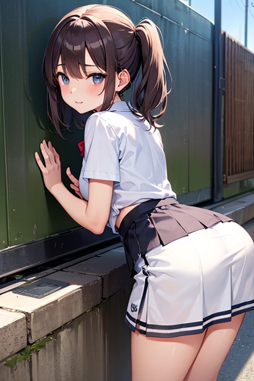 (One girl)、smile、turn around、nurse、nurse、hospital、Dark brown short hair、Dark brown eyes