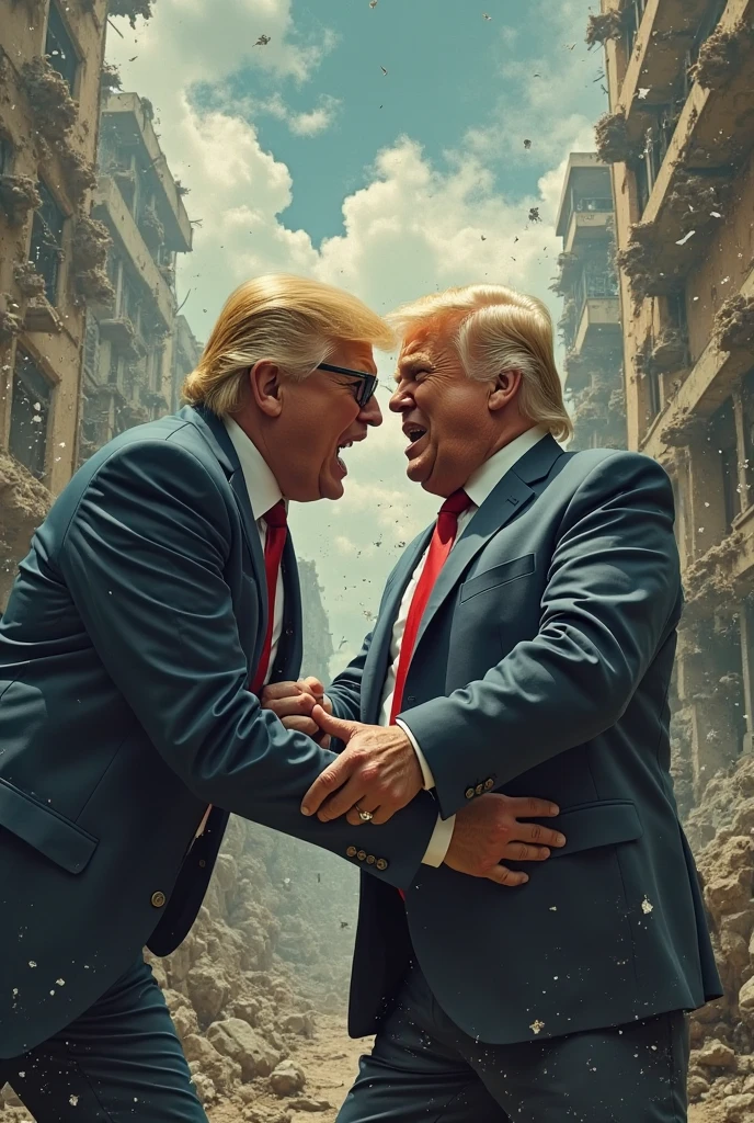 Einstein kissing Trump