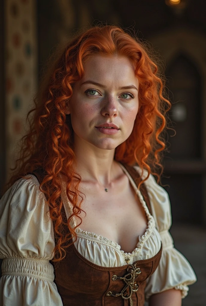 pilgrim costume ,  otaku room , evening  <lora:Susan_Sarandon:1> masterpiece, best quality, detailed face, solo, a woman, mature s1873s, red hair, long_hair, looking_at_viewer