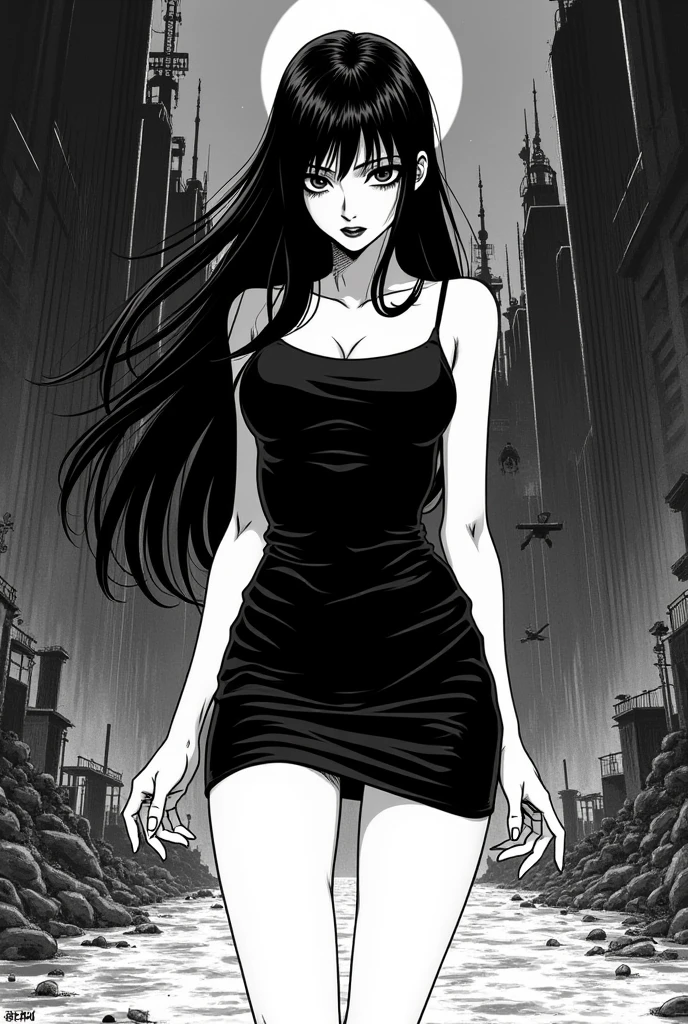 quadratic element，Long black hair draped，huge tit，big breasts thin waist，Peach buttocks，black heels，randome pose，black pantyhoses，Skirt that wraps hips，Glow skin，Leg lines，Plump body，Delicate face
