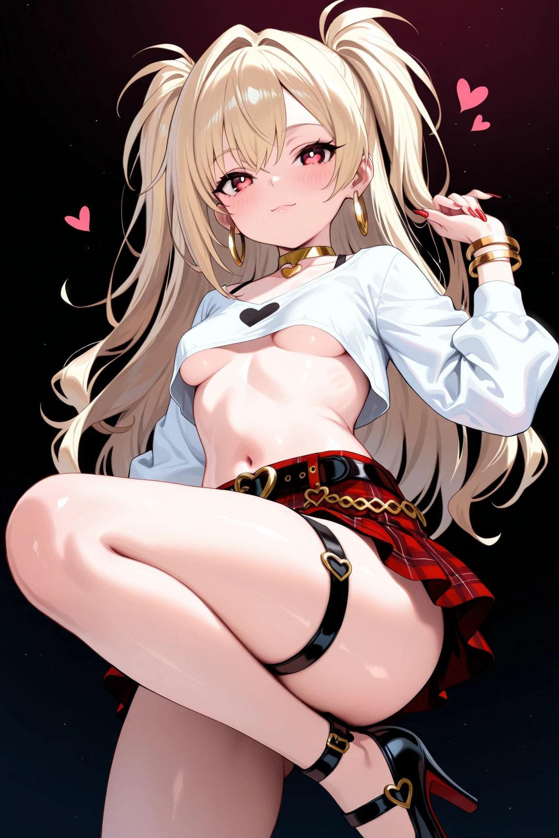 ((18yo)), (chubbily:1.2), light brown hair, standing one leg, rise another leg, rounded face, hide arms, shirtless, (thigh:1.2), no bra, on the stage, (look at viewer:1), upper body, (smile:1.2), (micro mini panties:1.3), (from below:1.4), (white panties:1.3), (raise one leg 180 degrees:1.3), (standing on another leg:1.3),All breasts out ,No Cloth ,No underwear ,Very Tall ,Oily skin ,Huge erect breasts ,Raised crotch ,Huge breasts ,Red lips ,Tsurime ,Bangs ,Hairs between eyes ,Asymmetrical bangs ,Long bangs ,Voluptuous beauty milf ,Gallant eyebrows ,Attractive mature ,Pointy Nips ,Giant nips ,Pointy breasts ,The woman is 34 yo ,Skin dripping with sweat ,Giant breastsBreath steam ,Heavily oiled ,Oily gleaming skin,Gleaming skin ,abs ,Skinny ,Tall head ,Blonde hair, Red eyes ,Red Choker ,High heels ,Pin heels ,Long hair ,Big tits ,Very large tits ,Almond eyes ,Small head ,Wide eyes ,Narrow horizontal eyes ,Smaller iris ,Dark pink hairline ,Pink at the tips of hair ,Lofty (high) nose ,Muscular arms ,Slender arms ,Long arm ,Very long legs ,Muscular legs ,Very thin waist ,Long torso ,Plump thighs (Like those of a Japanese woman) ,Bewitching look ,Broad shoulders ,Height: 187 cm ,Hips are 147cm ,Bust is 147 cm ,10 head fashion figure ,Bunny suit ,Shiny stockings ,Armpit showing ,Sweating ,Sweat splattered all over the place ,Garter belt ,High-leg shirt ,Wedgie ,Cool expression ,Thin ankle ,Slender and smartly shaped woman ,Muscular shins ,Japanese sword ,Drawing a Japanese sword ,Tight-fitting suit ,Bushy eyelashes ,Eyeshadow ,Clavicle ,Sternocleidomastoid muscle, on the beach