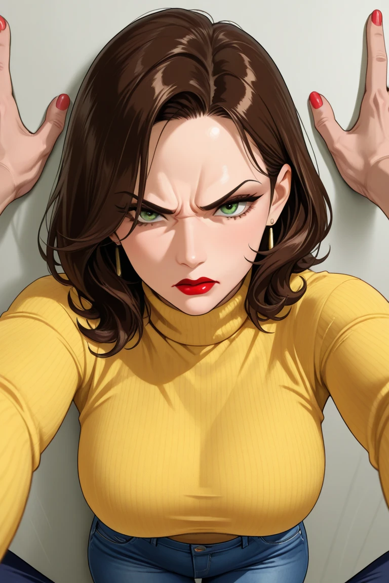 score_9, score_8_up, score_7_up, score_6_up, score_5_up, source_furry, rating_questionable, <lora:BackgroundDetailer:1>,<lora:saturation:1>, <lora:sdxl_offset:1> contrast, <lora:Expressive_H:1> expressiveh, artistic lighting, bloom, blur, detailed background, depth of field, film grain, realistic, subsurface scattering, ultra detailed, voluptuous, passionate, detailed textured body, (dandon fuga:0.7), yuiga naoha
, <lora:Ashley_Johnson:1.3> 1girl, aj woman, 1girl, blonde hair, looking at viewer, angry, (raised arms:1.1), behind table, yelling, bouncing breasts,
