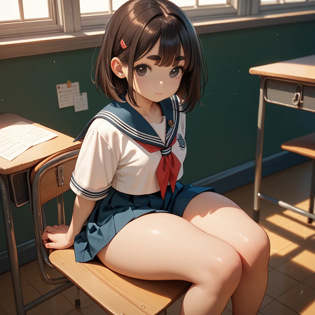 shinkai makoto, Kimi No Na Wa.,
Detailed Background、beautiful and elaborate face、beautiful, Smooth Skin、Skin Thexture、Beautiful teenage girl、((Three beautiful girls))、Black Hairショート、cute hairstyle、Changing clothes in a school classroom、smile、Laughter、sexual expression、smile、Sailor suit in cute color、White sailor collar、Checkered pleated mini skirt、Brightly colored knee-high socks、Panty shot Anime girl sitting at a desk by the blackboard in the classroom, beautifulアニメのhigh school girl, cute anime girl, White pantiesー,cute, Enchanting anime girl, Anime Moe Art Style, squatbeautifulアニメの女の子, Best Anime Girls, Smooth anime CG art, Attractive anime girl, Cotton panties,surreal , Young Anime Girl、Wearing sneakers、White panties、Full Color、(masterpiece、 Highest quality:1.2)、High resolution、High resolution、in 8K、genuine real action、RAW Photos、Highest quality、masterpiece、 Very delicate、High resolution RAW color photos、Professional photography、 Great face and eyes、超High resolution、RAW Photos、beautiful、beautiful、beautiful girl、(alone:1.2)、 Black Hair、big 、blush、smile、big 、 、View your audience、squat、(Crouching Panty shot:1.2)、Panties in full view、blush、Shy smile、Outdoor、outside of home、Obscene content、Graffiti Porn、high school girl、Sit with your knees hugged、Sit with your heels on the ground、Hold your knees with both hands、Shins pointing forward、Body facing forward、Sit with your heels on the ground、Leg spread、open legs、White panties、 Photo、Live Shooting、最High resolution、masterpiece:1.2、Genuine、Realistic、High Contrast、Photon Mapping、Genuineistic、Very detailed、Professional Lighting、Low Angle:1.2)、(One Girl)、(alone:1.5)、(height: 165cm), (18才のhigh school girl), (Japanese High School Uniform)、(Summer blouses:1.2)、(Checkered short skirt:1.2)、(White shirt with student ribbon:1.2)、(squat, Look straight ahead)、(open legs:1.2), (White panties:1.5)、(Camel Toe)、(White sneakers:1.2)、 (Perfect proportions:1.2), (White panties are visible under the skirt:1.5), (F