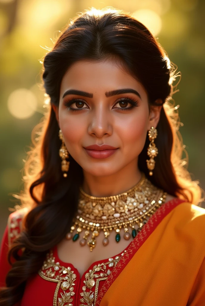 a close up of a woman with a big hoop earrings, mid shot portrait, close - up portrait shot, detailed portrait shot, headshot profile picture, soft portrait shot 8 k, medium close up portrait, closeup portrait shot, fanart, high quality portrait, with professional makeup, close up portrait, indian girl with brown skin, medium shot portrait, jayison devadas