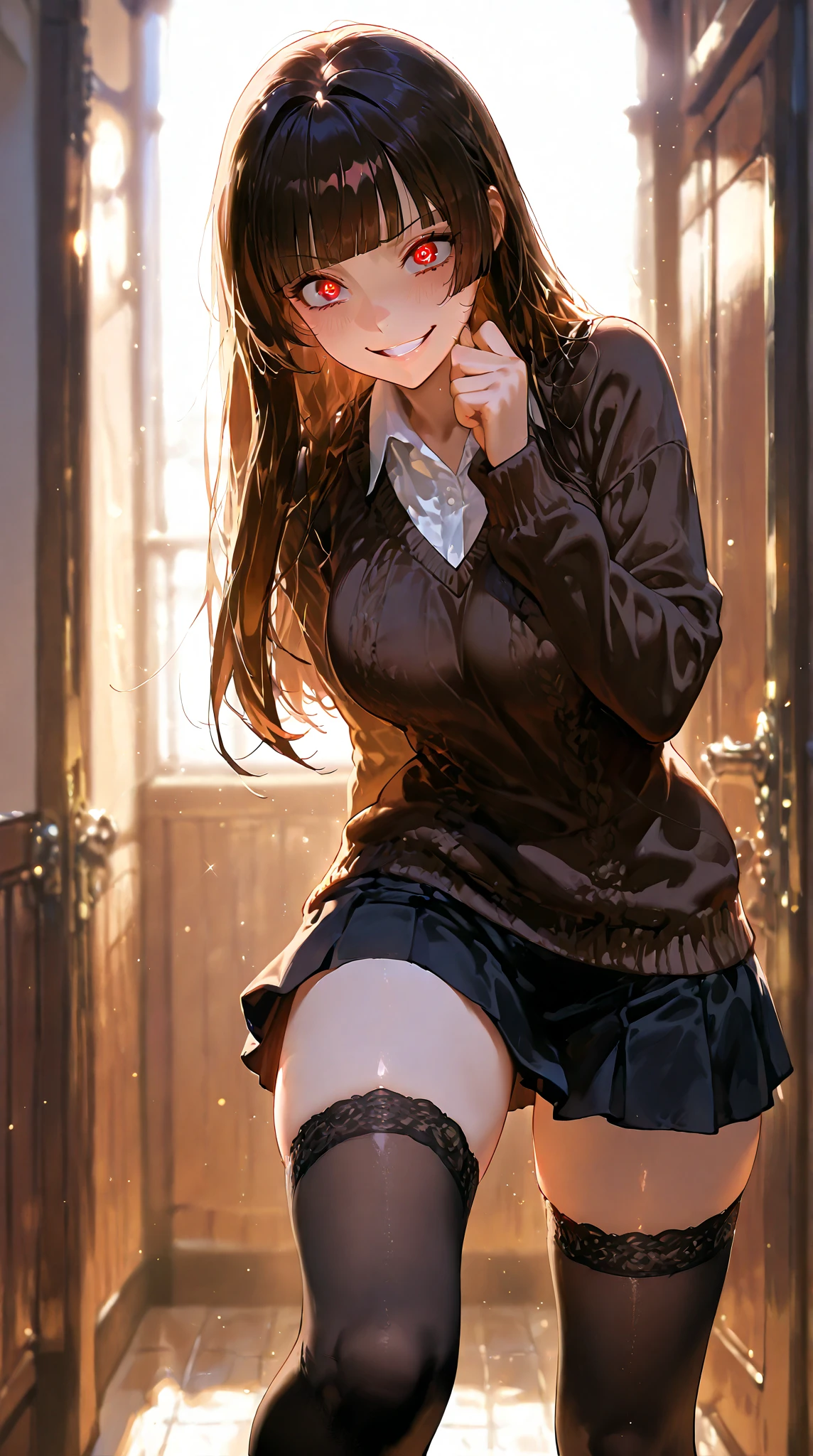 ((hermosa chica japonesa:1.3)) ((Uniformes escolares:1.4)) ((tiro de bragas:1.5)) ((escuela secundaria)),((falda azul oscuro:1.3)) ((en el aula:1.3)) ((delgado_fabric:1.4)) ((pose sexy al azar:1.3)) ((sudoroso:1.5))((la cara esta sonrojada:1.4)) ((pechos grandes:1.4)) ((de cerca:1.2)) mejor calidad,obra maestra,ultra high resolution,(Fotorrealista:1.4),foto cruda,(Genuine leather texture:1.3),(film grain:1.3),panorama,retrato de personaje,tiro muy amplio,Cintura estrecha,tiro de vaquero,(en la oscuridad, sombra profunda, Clave baja, cold light,) noche,(()),tears running,,polvo,Efecto Tyndall,(expression),1 chica,hermosos ojos y rostro detallados,chorrera blanca,Brown eyes,((by the chestnut:1.2)) ((cuerpo completo:1.3)) ((sonrisa:1.3)) piernas abiertas, pussy pink