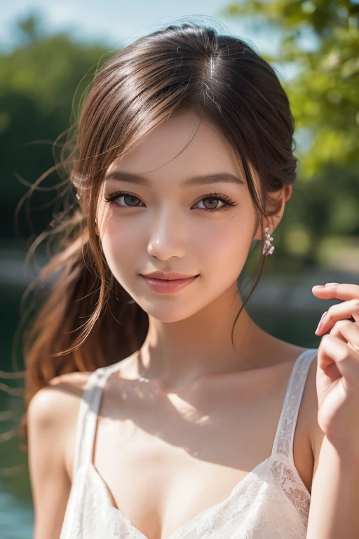 Japanese lady, Photorealsitic, Detailed skin, Detailed lips, Detailed eyebrows, depth of fields, ccurate, Super Detail, Best Quality, hight resolution, Anatomically correct, Textured skin, high details, High quality, short skirt, full body