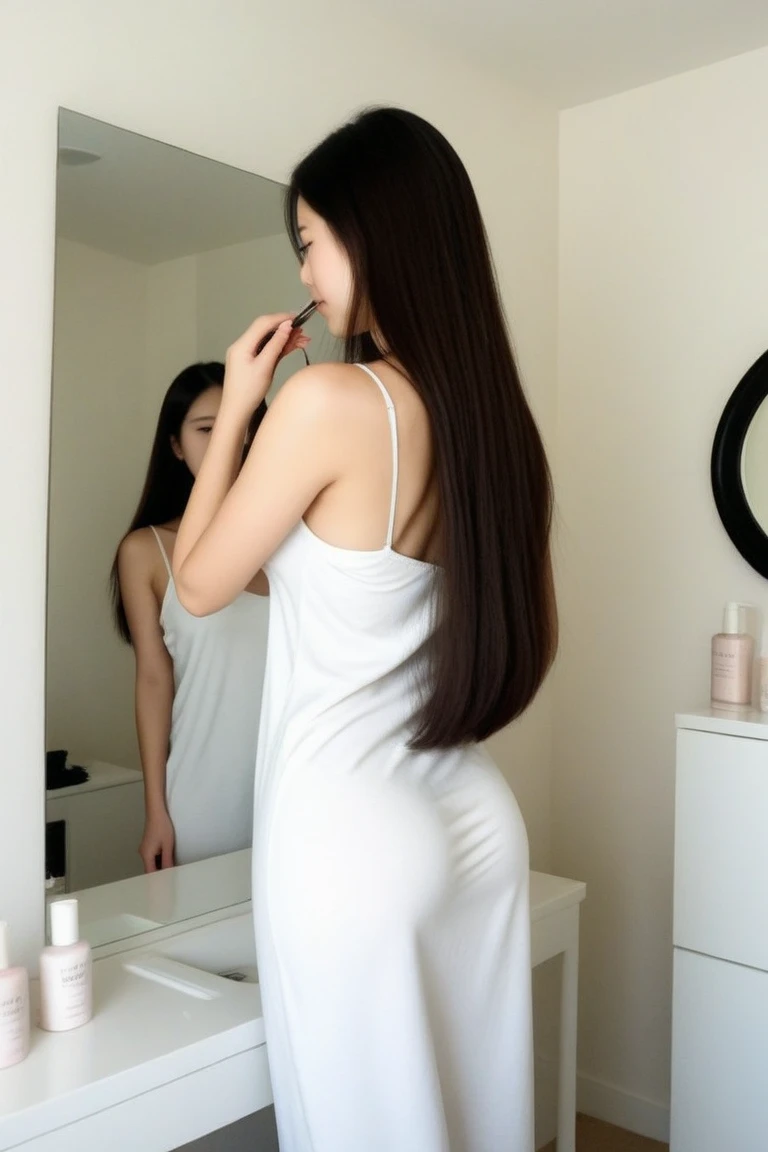 Lin Wan'er walked to the window,A head of long black hair hanging straight down to her buttocks,A white cloth,looks very beautiful。She looked out the window,But found that there was no trace of that person,I can't help but wonder if I just had a dream yesterday.,I had a dream that I really wanted to make come true。