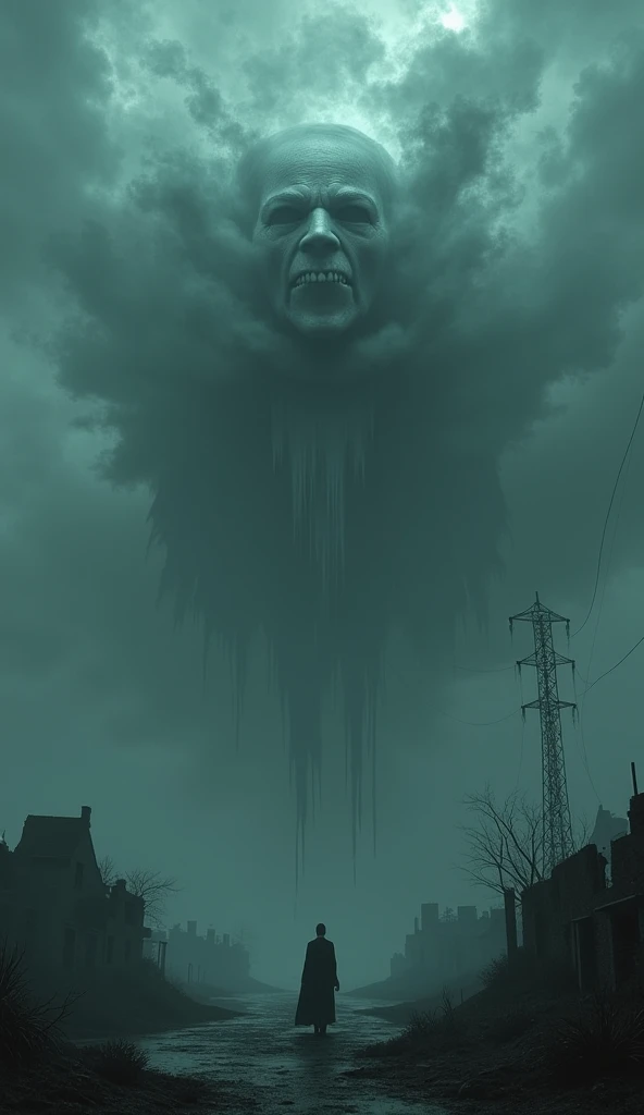Mainly cloudy, fog, street, daymare,