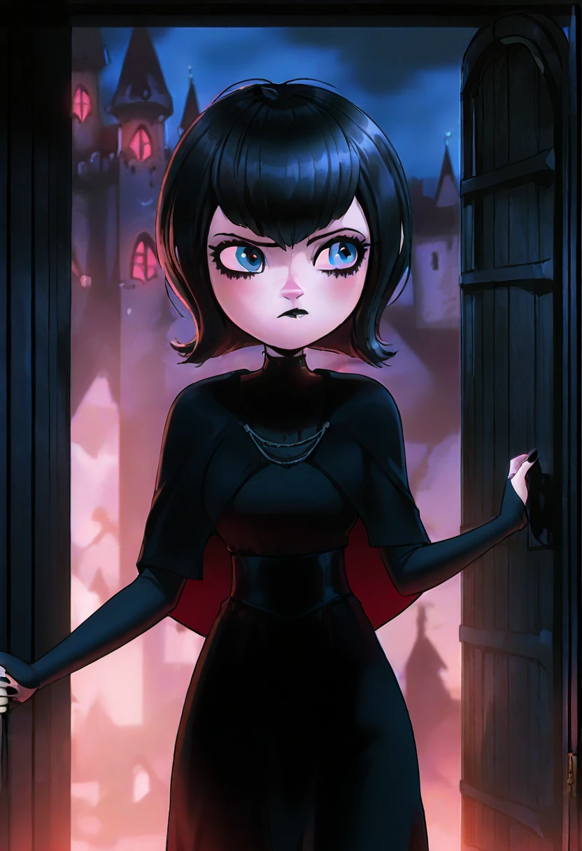 (milf:1.3), big breasts, naughty face, shirt tug, from above, fire in background, (incoming kiss:1.2),
mevis, 1girl, short hair, black hair, solo focus, blue eyes, makeup, lipstick, black lips, <lora:mevis:0.55>
(intricate details), (hyperdetailed), 8k hdr, high detailed, lot of details, high quality, soft cinematic light, dramatic atmosphere, atmospheric perspective