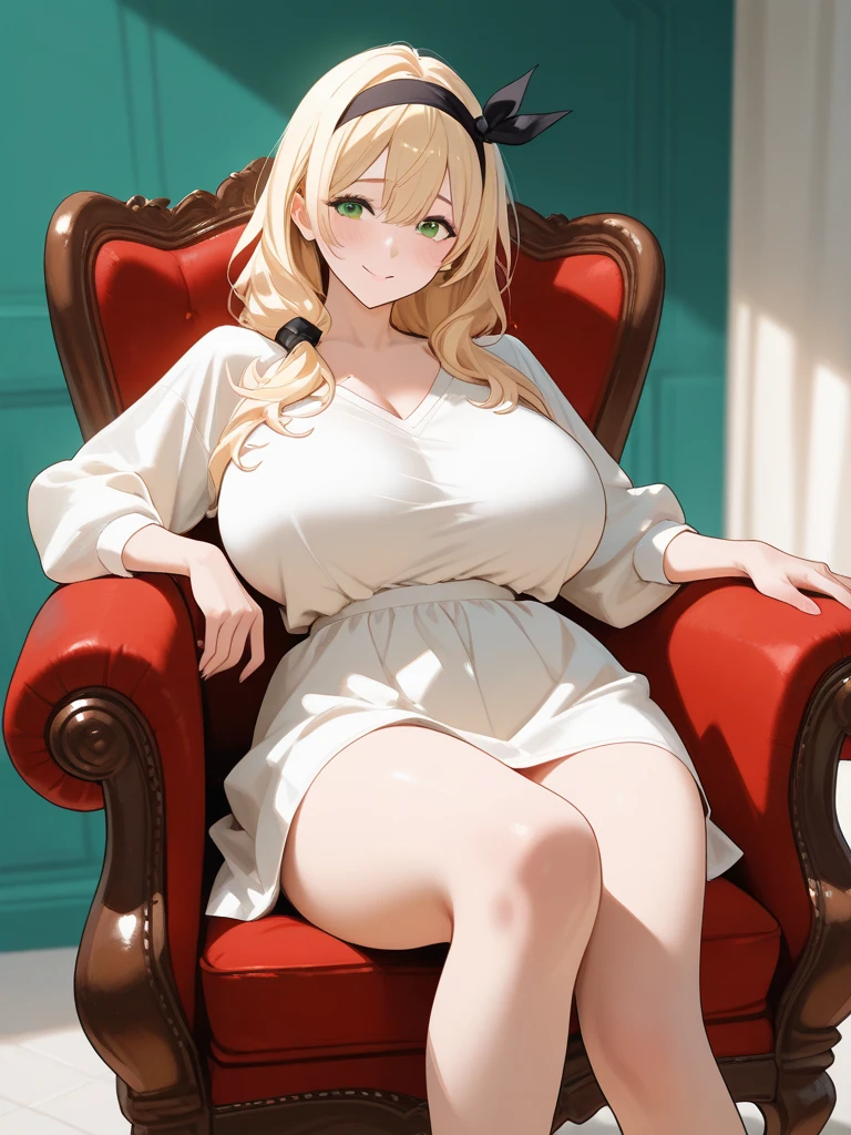 (Beautiful picture), (Masterpiece), (Anime Style 4K), ((((Solo)))), ((big breasts)), (curvy), (sexually suggestive), perfect hands, ((lips)), (sitting down), (sitting at a table), (restaurant), (wearing a sparkly sexy beautiful red dress) (white fur coat), ((beautiful long blonde hair)), (mature woman), ((hair covering one eye)), (shiny skin), (beautiful sapphire blue eyes),