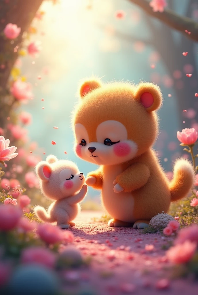 Child with momo
