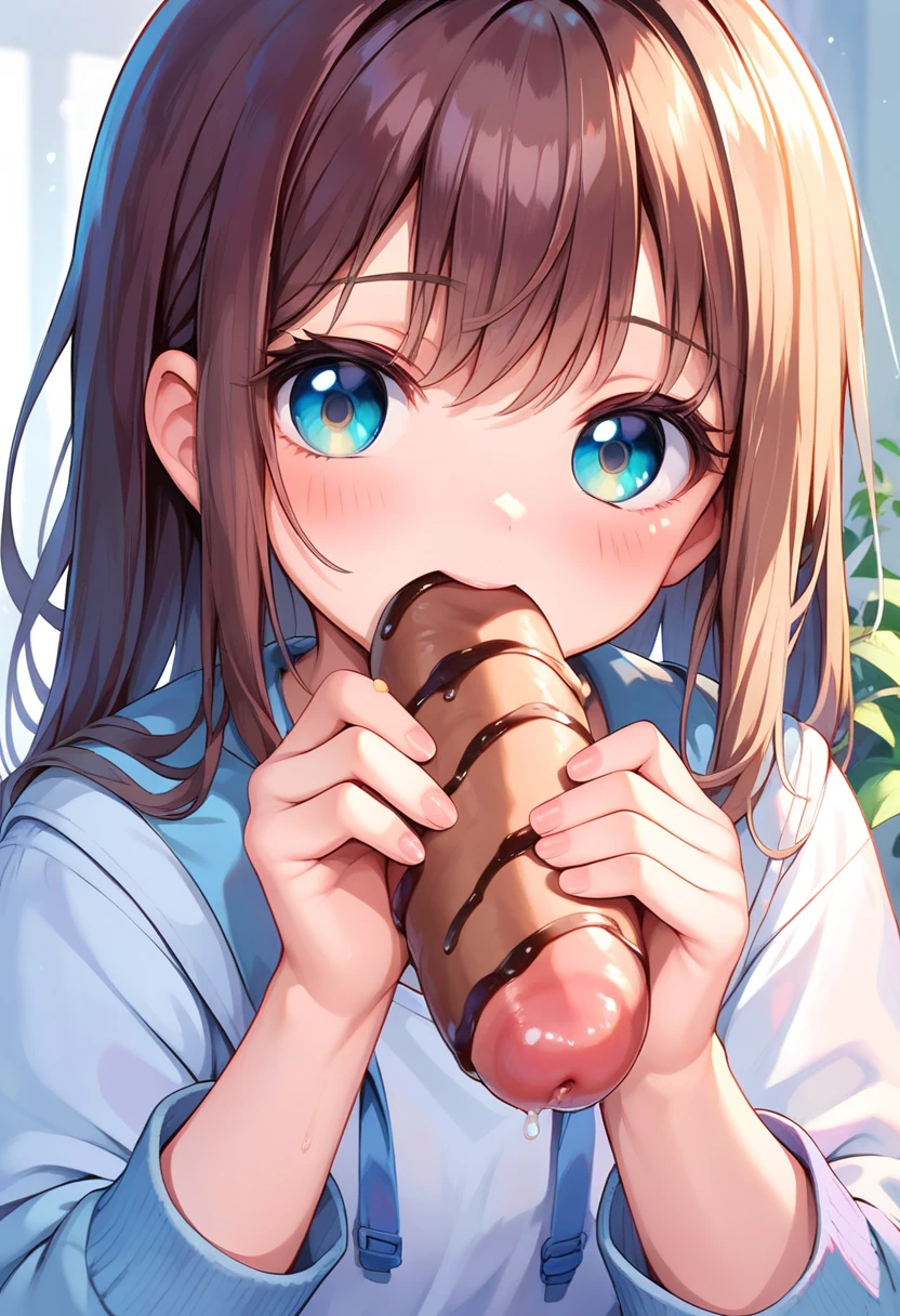 (masterpiece, highest quality), 1 girl, (ALGL:1), (ALGLZion, Zion:1), (Zion hair:1), (Zion eyes:1), chest, medium chest, large chest, looking at the viewer, All limbs, full finger, nude, nsfw, nsfw, embarrassed, fellatio, tongue licking, 1 boy, penis, bed, face