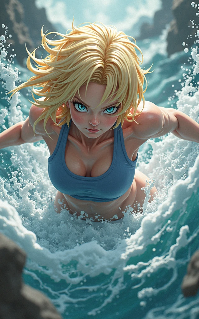 Exaggerated blonde hair hedgehog, female warrior, gorgeous fighting posture, super beautiful shining eyes, shy eyes, plump breasts exposing her cleavage and navel, muscular, wearing a sports short-waisted top and ultra-short hot pants , his shirt and shorts were severely torn and ripped. He slipped backwards and fell to the floor. He accidentally opened his legs, and a large amount of viscous white liquid flowed out of his inner thighs. The wet body shows a pained expression, a full-body picture presented in a hyper-realistic style.
Coupled with the strong light and shadow effects, the character outlines are clearer and the muscle lines are more prominent, showing a stronger three-dimensional sense, (8K, real-time, highest quality, masterpiece: 1.4), ultra-clear web page, (lifelike, lifelike: 1.48), Masterpiece, Best Quality, Ultra Detailed, 8K, Detailed Lights, Detailed Shadows, Original, (Detailed Skins), (Photorealistic: 1.2)