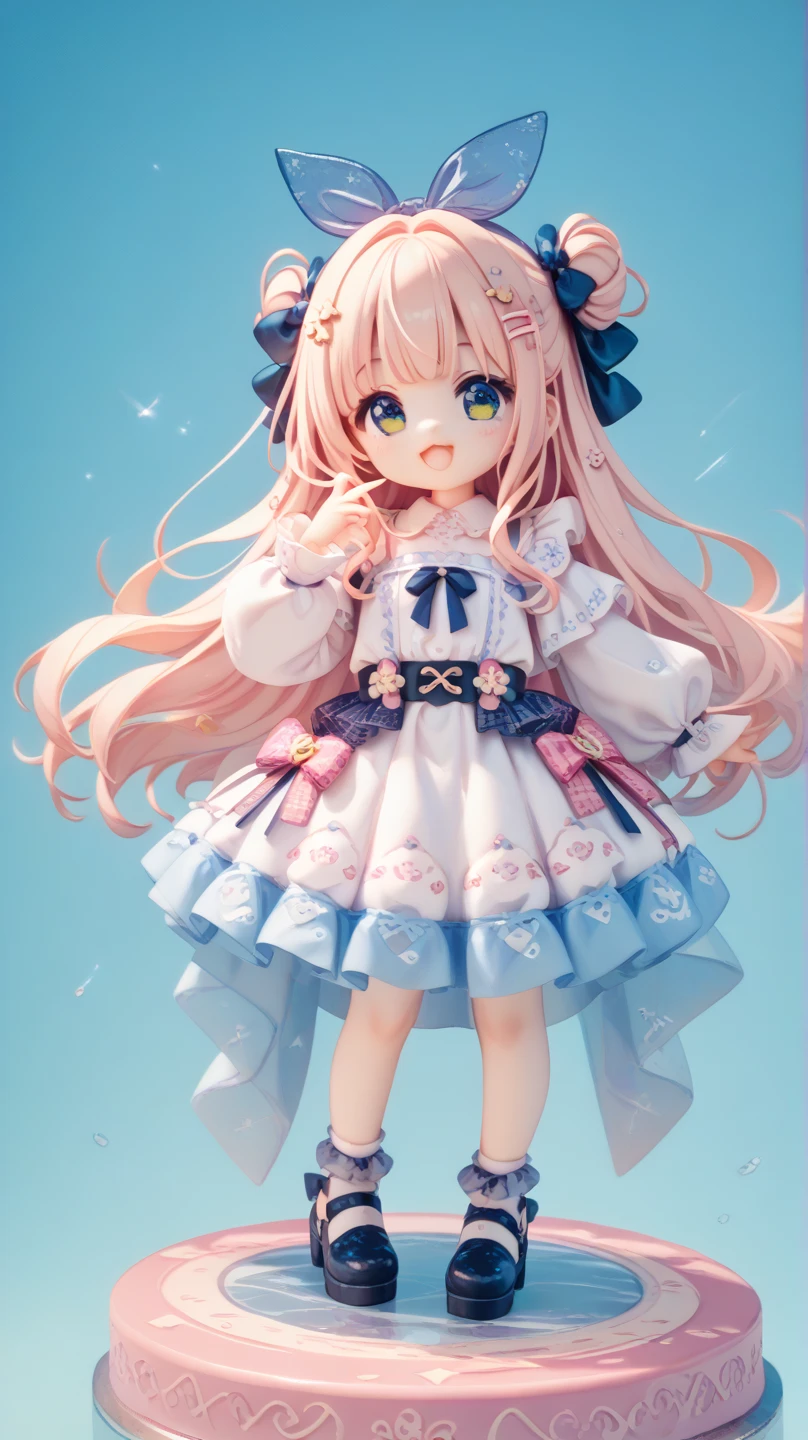 ((Masterpiece)), (Anime:1.3), ((best quality)), (super detail:1.2), (High Definition:1.3), (Professional Photography:1.2), (sharp focus), (perfect light), wide shot, ((in the Walls painted in rainbow colors)), rainbow painted, ((12 years old)), cute , Plaid dress, (Off-Shoulder dress), hoop dress, wearing toy tiara, lolita fashion, (loose blunt bangs), (:3), ((waving hand)), exposed bare shoulder and arms, lolita style, ((naughty smile)), open mouth, pretty, (Healthy slim body), ribbon belt, (Melted walls), 