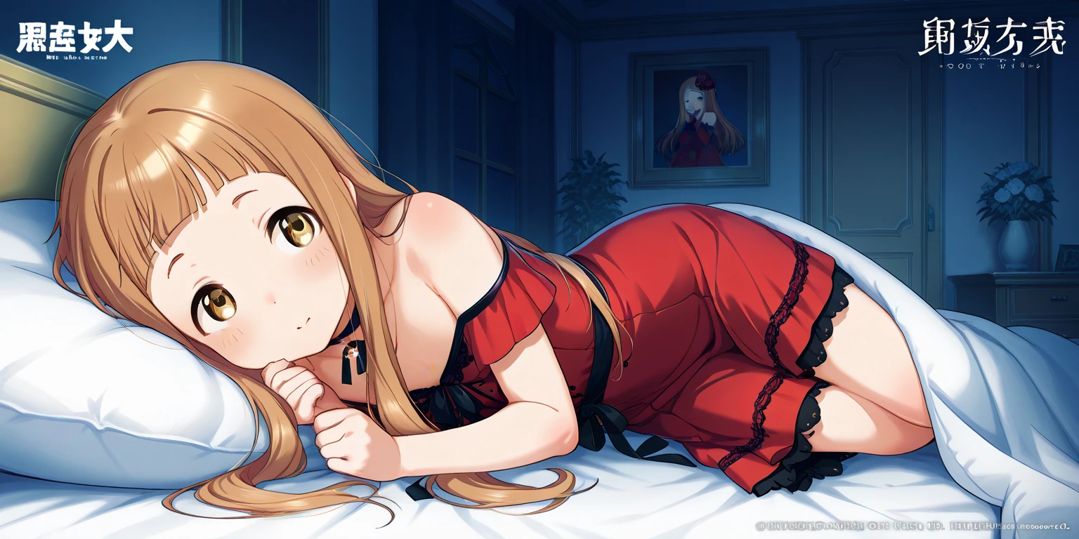 Shiny blond hair, very long hair, sophisticated haircut, ((((hair fully braided)))), ((small twisted braids)), thin and oval face, submissive, (((detailed ball-gagged:1.3))), ((((gagged)))), (((((very transparent red dress:1.7))))), (((((we can see her skin through her transparent dress:1.4))))), cute and blushing 18 years old anime girl, look away because she is embarrassed and blushes, bright blue eyes, detailed face, detailed members, detailed arms, detailed hands, ((((sparkling diamond jewelry)))), tiara, ((makeup)), high heels, puffy sleeves, long gloves, long eyelashes, Girl lying, tied by ropes, shackled, can no longer move, tied tightly, very hard tied up with lots of ropes, hampered by so many ropes that she can no longer move, bound hands and feet, ropes tie his whole body, tied extremely tightly and forcefully to her bed by a lot of ropes, its limbs are strongly tied together by ropes, his torso is tied up with thick cords, her chest is so tied up with ropes that it sticks out, her legs are tied tightly with thick ropes, his hands are tied behind his back with ropes, she can no longer move her feet, her hands which are tied by thick ropes, she desperately tries to free herself, likes to be tied tight with big ropes, likes to be immobilized by big ropes, lying down, his hands and feet are strongly tied to the railing of his bed, his legs are pressed together and tied with ropes, its limbs are held vigorously by imposing ropes, her hands are tied securely behind her back by ropes, her chest is compressed by strong ropes, she is pressed against her bed and restrained by large ropes (shibari, arms behind the back:1.4), (hands on the back), (masterpiece, best quality) 1.5, 1girl, solo, (sexy, beautiful woman, perfect face, perfect eyes, perfect hands), samus aran, (shibari, arms behind the back:1.4), (hands on the back), Spread the legs, s' ((lie in bed by big ropes)), ((close up of the girl)), ((((lie in bed))))