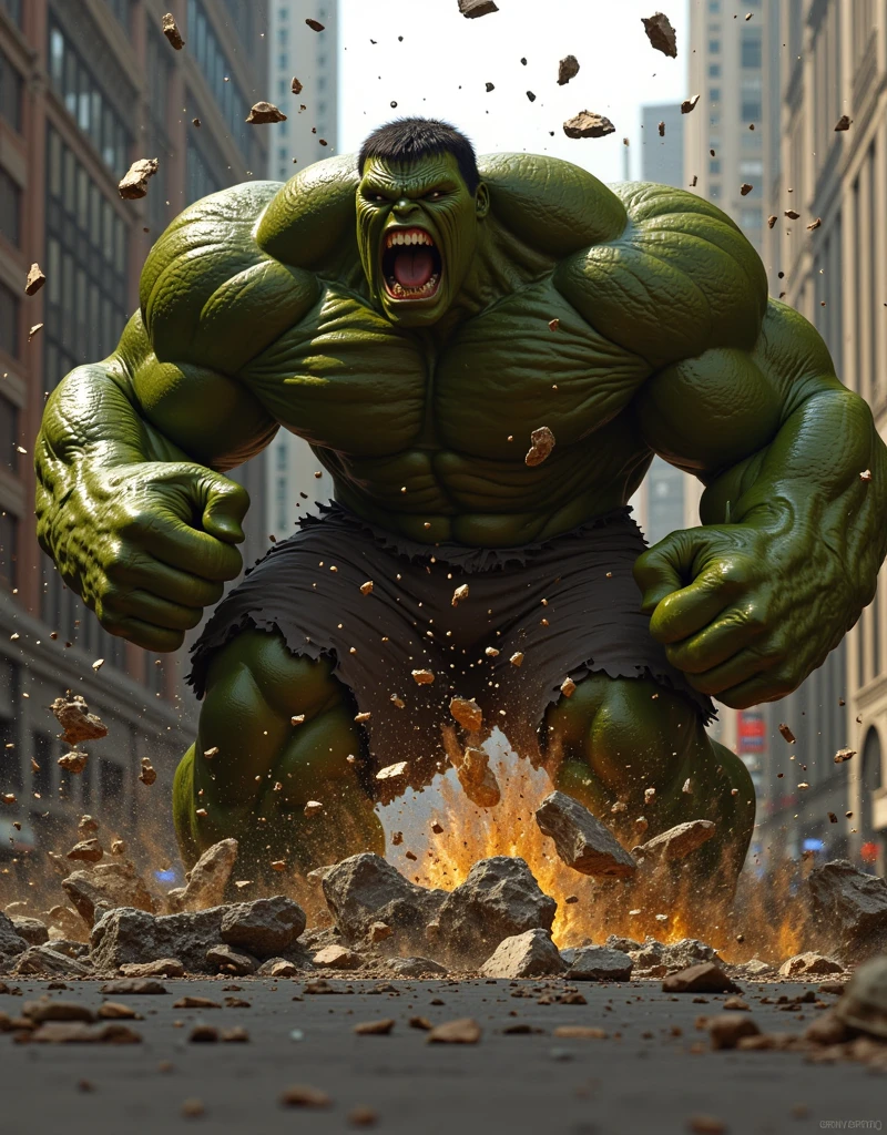 hình ảnh thực tế, siêu anh hùng marvel, hulk vác bao xi măng