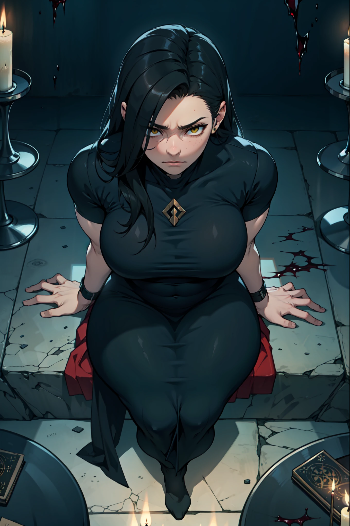beautiful, (masterpiece), best quality,, perfect lighting, OverallDetail, detailed, , azula, golden brown eyes, white sclera, , full-face blush, embarrassed, sitting on a throne, spread legs, sweat,,pussy ,, solo , cowboy shot, cowboy shot, nsfw,fully nude  , nipples, cleavage, 