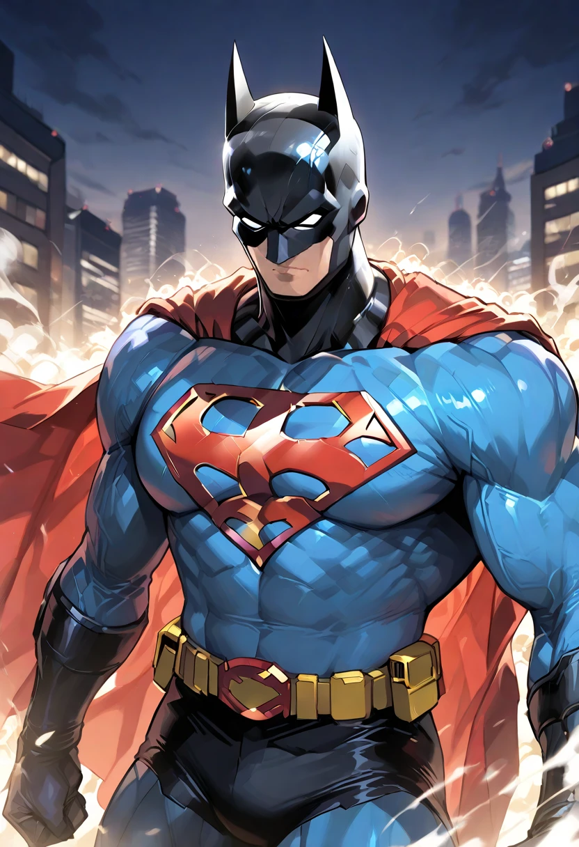 Batman olhando para superman