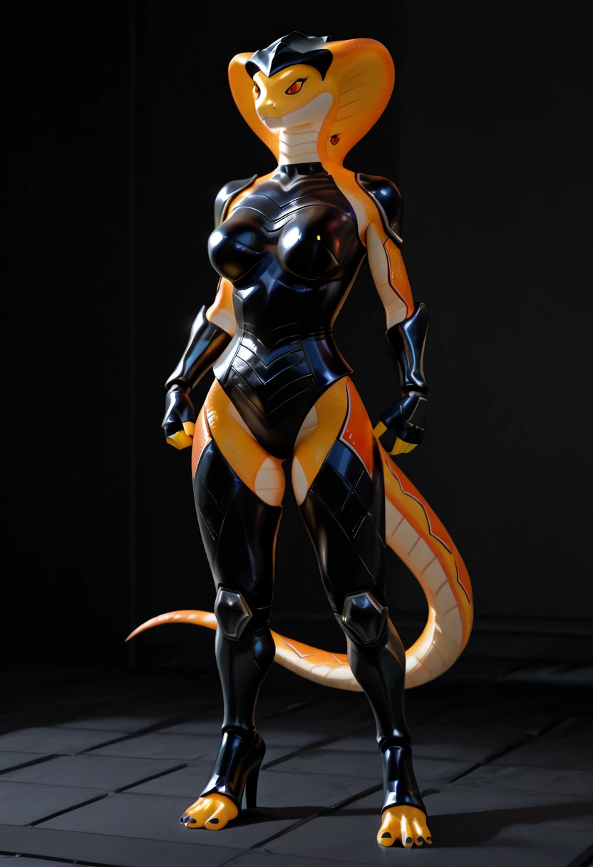 ((Masterpiece, Highest quality)), Detailed face, character design sheet full bodyesbian, Full of details, frontal body view, back body view, Highly detailed, Depth, Many parts, a (giraffe pattern outfit) yellow and black outfit,sword,beautiful cyberpunk woman