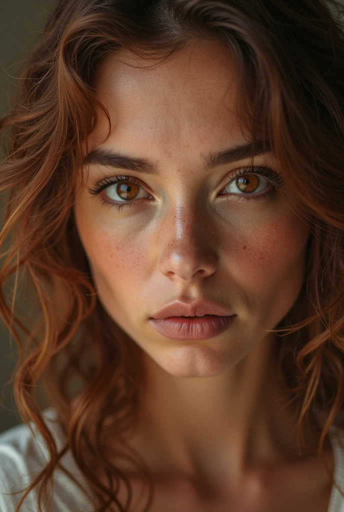 Cinematic photo (art by Mathias Goeritz:0.9) , fot, exuberant girlfriend, tax collector, Rich red hair, winter, change of inclination, horor, specular lighting, Film grain, Samsung Galaxy, f/5, (Still cinematic:1.2), freckles . 35mm fot, film, bokeh, proffesional, 4K, highy detailed, detailedeyes, (hydrocolor lens, detailed iris), (((fullbody, nude artistic)))